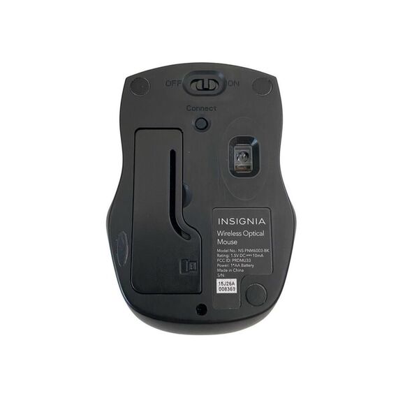 Insignia Wireless Optical Mouse Ns Pnm6003 Bk Black Untested No Receiver - Picture 2 of 10